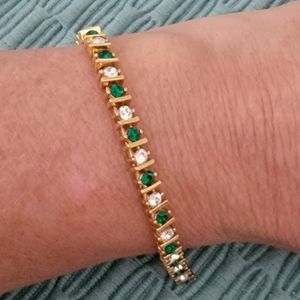 Gold vermeil tennis bracelet